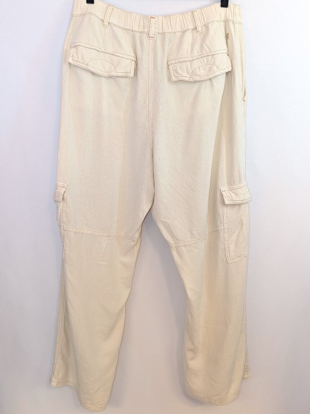 Pilcro | Anthropologie Slim Linen Beach Cargo Pants Ivory | Size Large - Picture 8 of 16